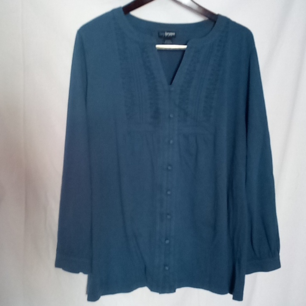 Lane Bryant Easy Wear!  Navy/ Gray